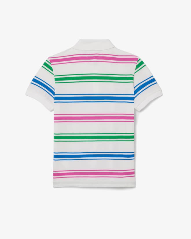 Kids' Striped Petit Piqué Polo