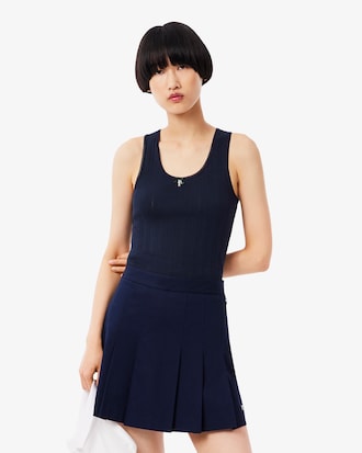 Women's Slim Fit Pointelle Knit Cotton Tank Top