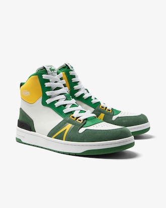 Men's L001 Leather Colorblock High-Top Sneakers
