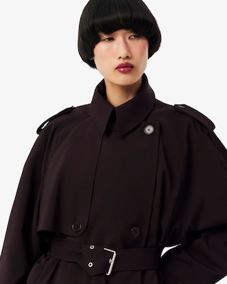 Oversized Wool Blend Trench Coat