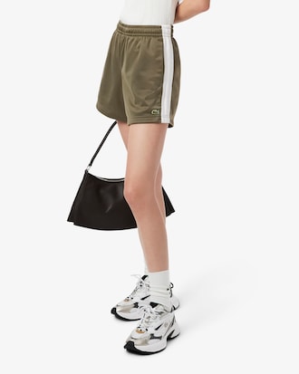 Women's Satin Jersey Pointelle Stripe Shorts
