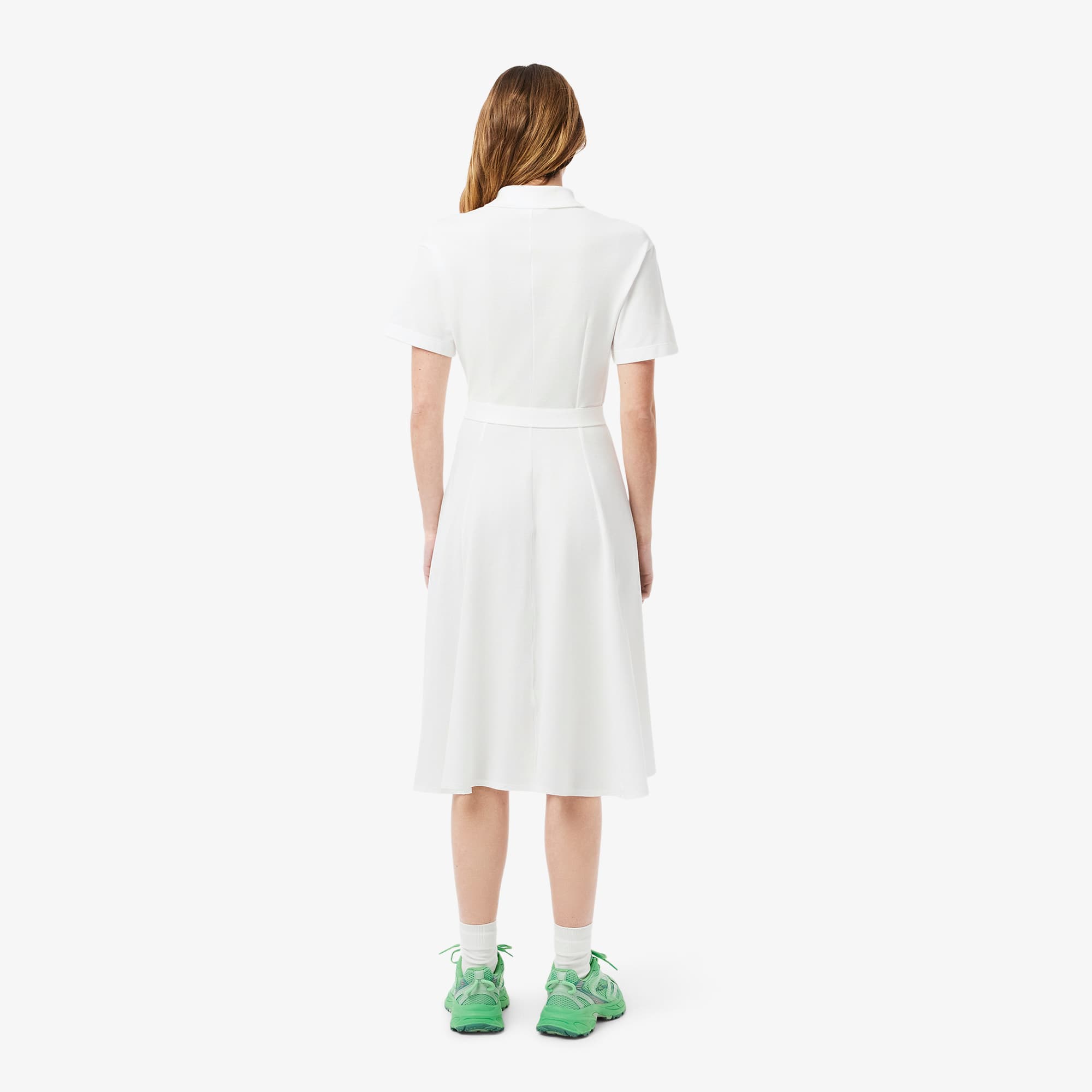 【LACOSTE】 ★ Flare Short Sleeve Shirt Dress ★ Lacoste Short Sleeve Dresses for Women | Lyst