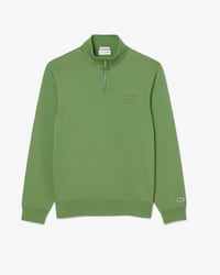 High Neck Embossed Zipped Sweatshirt
