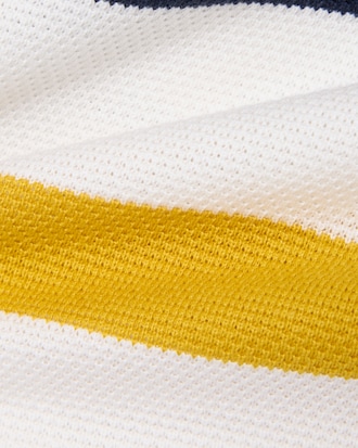 Relaxed Fit Striped Piqu&eacute; Rugby Polo Shirt