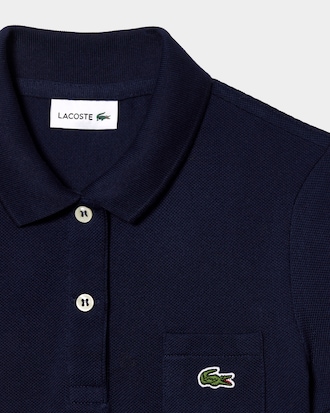 Robe polo en piqué de coton uni