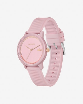 Women's Lacoste.12.12 Go 3 Hands Blush Silicone Watch