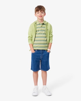 Polo de Petit Piqu&eacute; con Rayas en Contraste