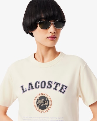 Women's Slim Fit Interlock Print T-Shirt