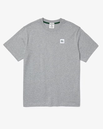 T-shirt unisexe Lacoste LIVE en coton uni avec patch