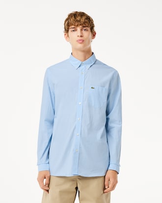 Camisa para hombre Regular Fit de popelín a cuadros vichy
