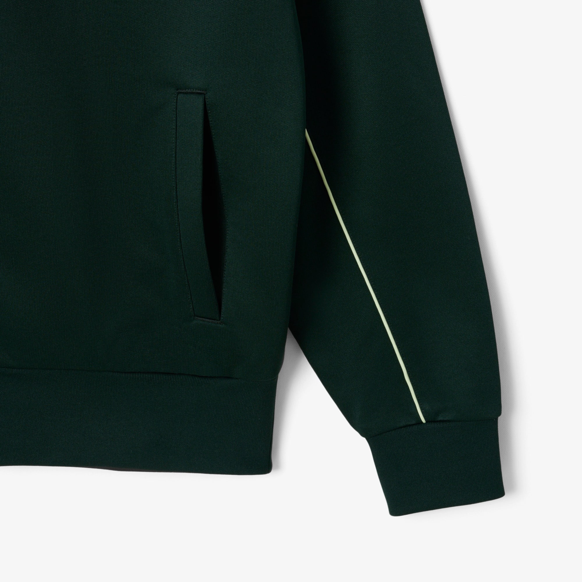 Men's Satin Effect Zip-Up Fleece Sweatshirt - Sweaters