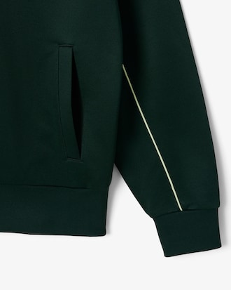 Men's Satin Effect Zip-Up Fleece Sweatshirt