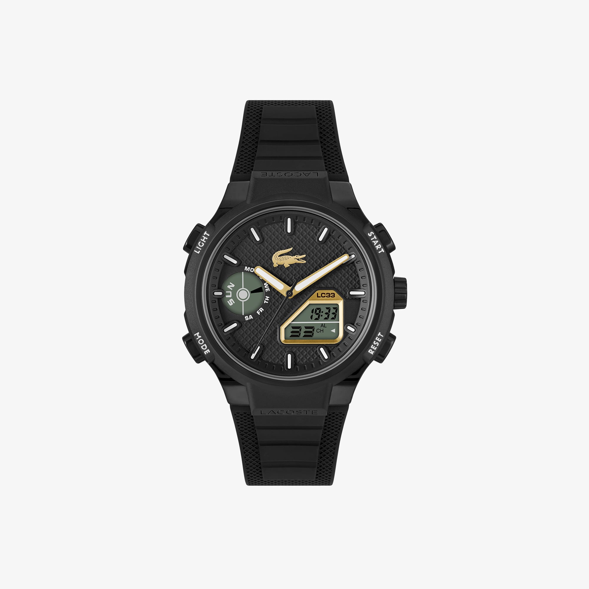 ラコステ LACOSTE 腕時計 LC33／ブラック 2011435 LC33 Analog and Digital Silicone Watch - Men's Watches - New In