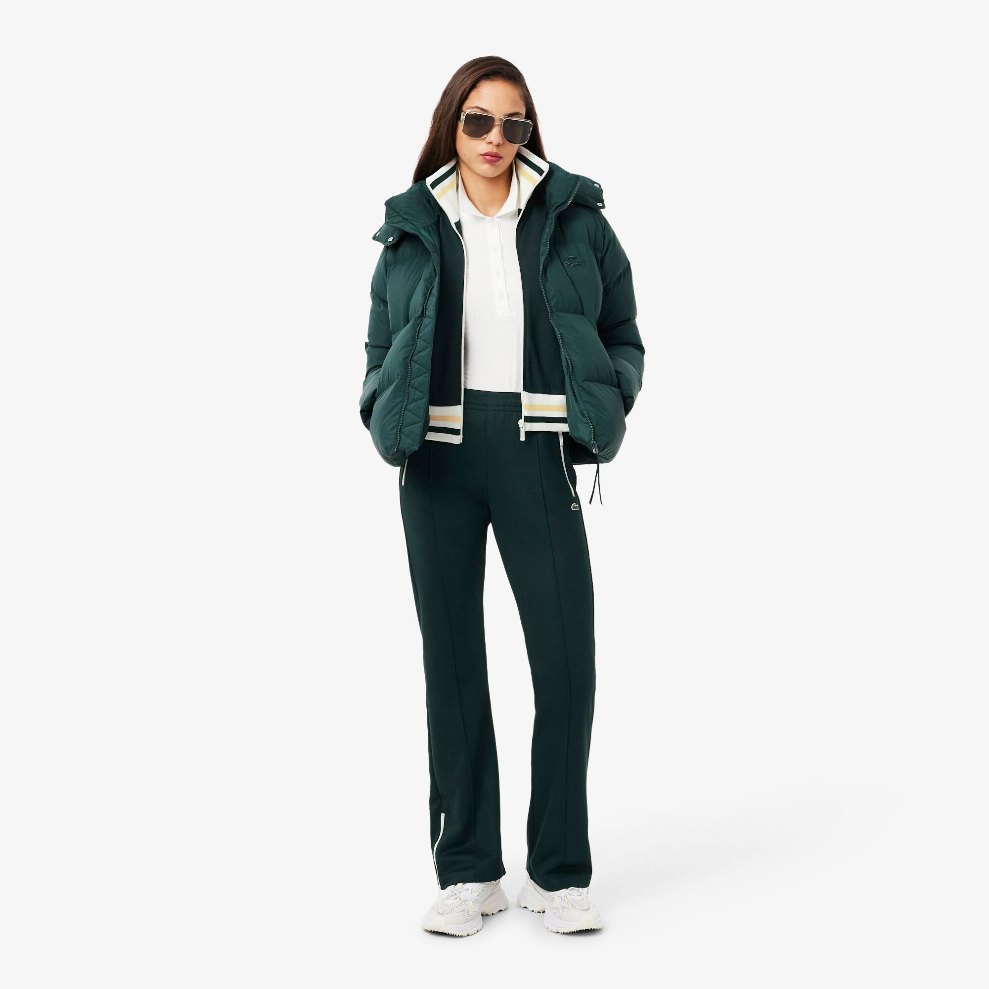 Women's Zip-Up Stripe Accent Sweatshirt - Sweaters & Sweatshirts
