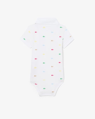 Infants' Crocodile Print Piqu&eacute; Bodysuit
