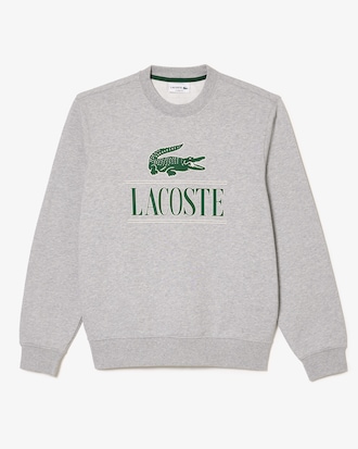 Unisex Fleece Crew Neck Print Sweatshirt