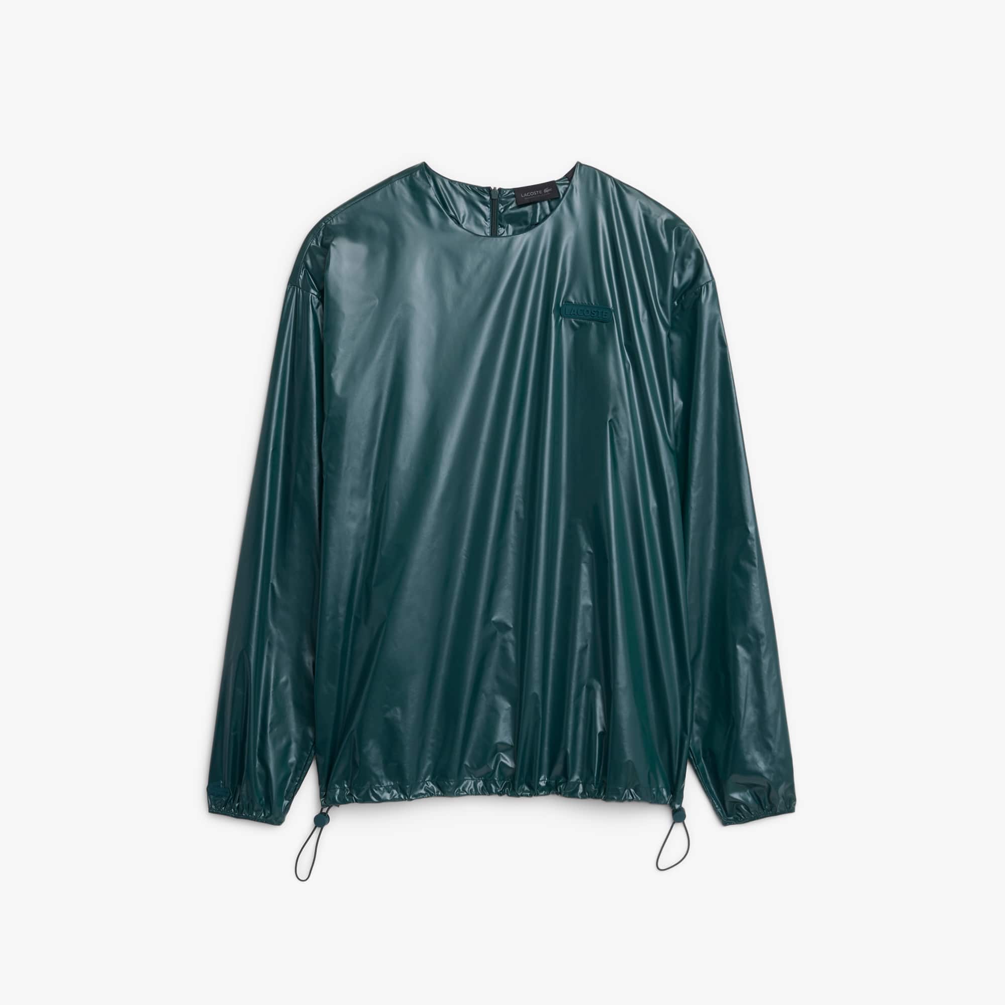 Lacoste Runway Glossy Taffeta Sweatshirt In Green