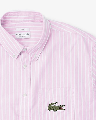 Unisex Relaxed Fit Striped Oxford Shirt