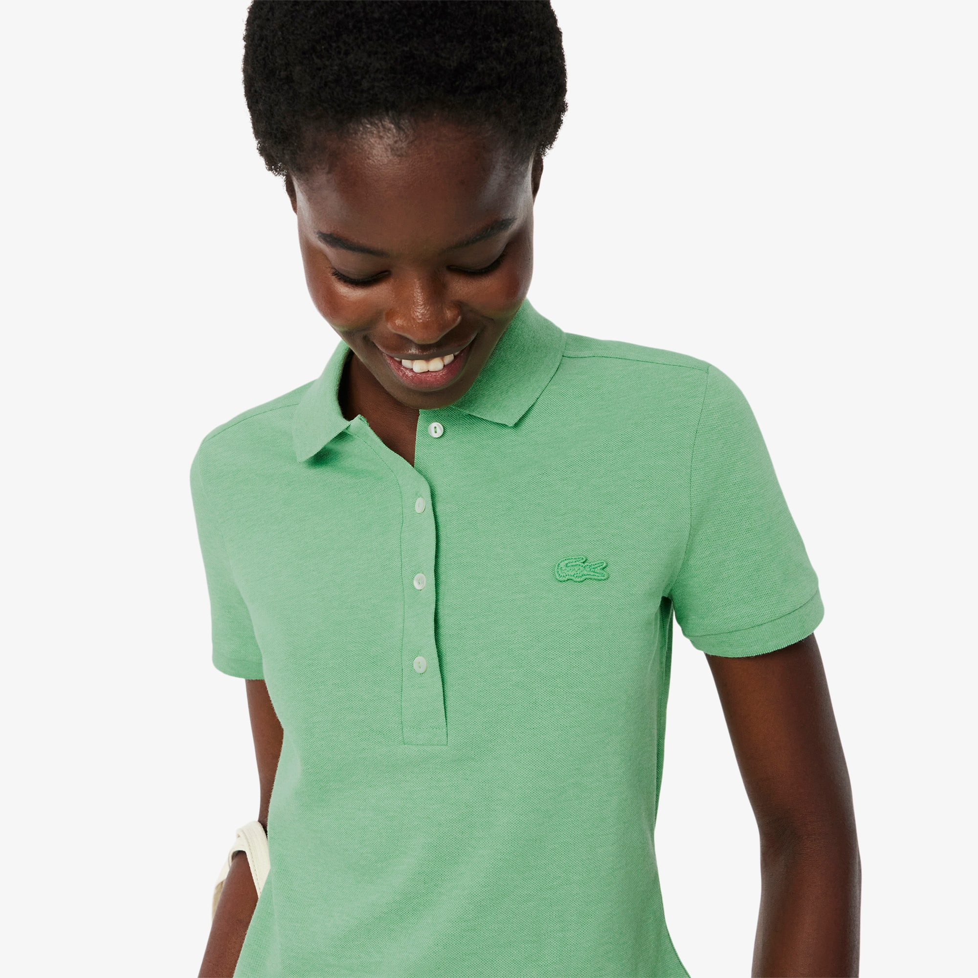 Women's L.12.D Slim Fit Stretch Mini Piqué Polo - Polo