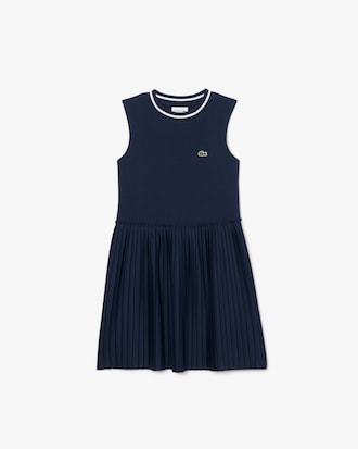 Kids' Sleeveless Pleated Jersey Dress