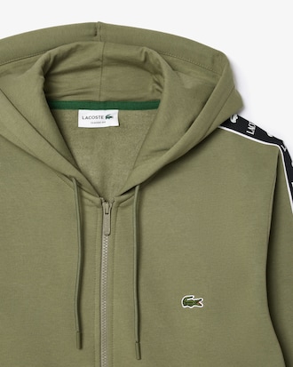 Men's Logo Stripe Zip-Up Hoodie