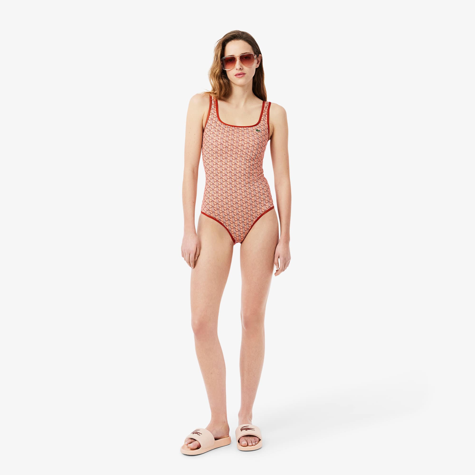 Women's Printed One Piece Swimsuit - Swimwear - New In 2026 | Lacoste