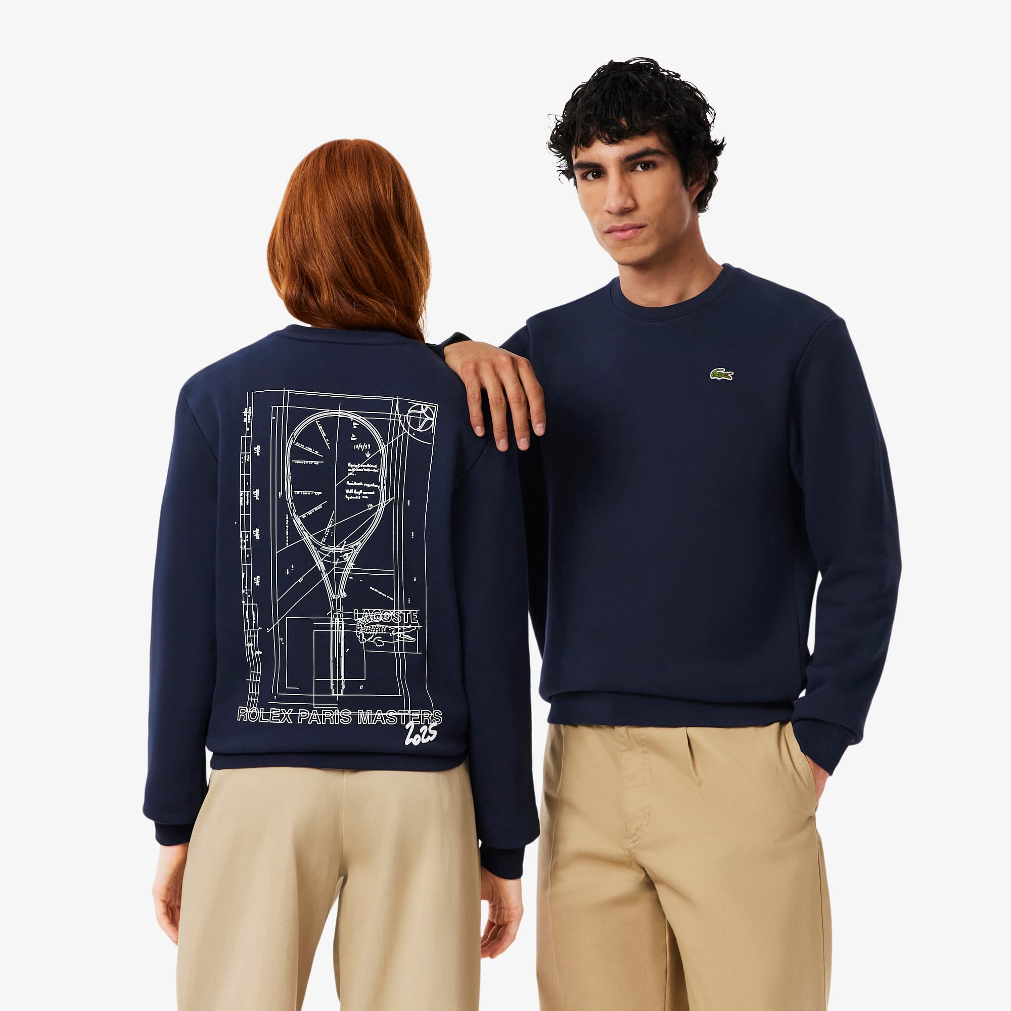 Lacoste Unisex Rolex Paris Masters Edition Sweatshirt In Blue