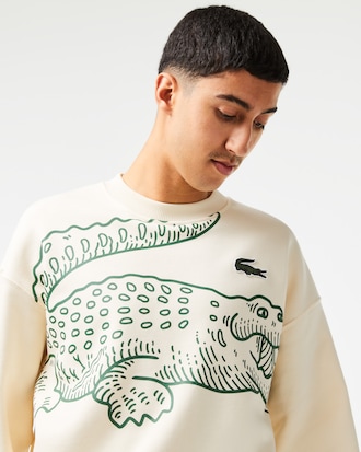 Men’s Crew Neck Loose Fit Croc Print Sweatshirt