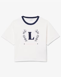 Contrast Badge Cotton T-Shirt