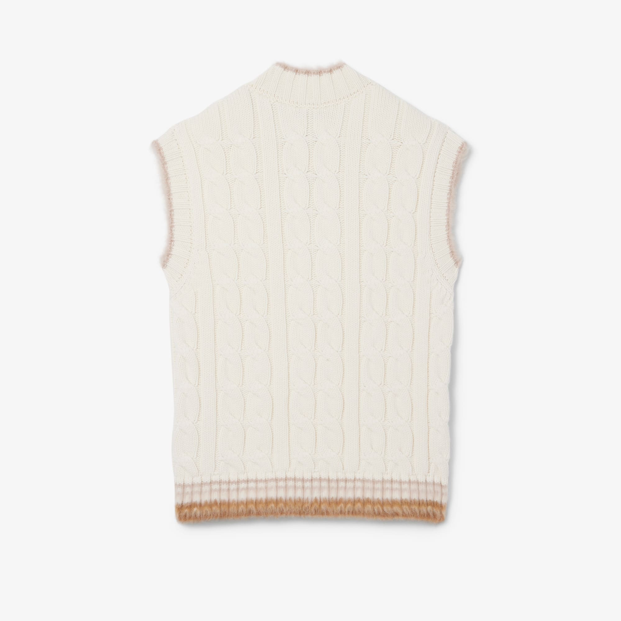 Runway Cable Knit Wool Sweater Vest