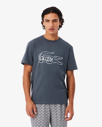 Conjunto De Pijama De Algod&oacute;n Con Estampado De Cocodrilo