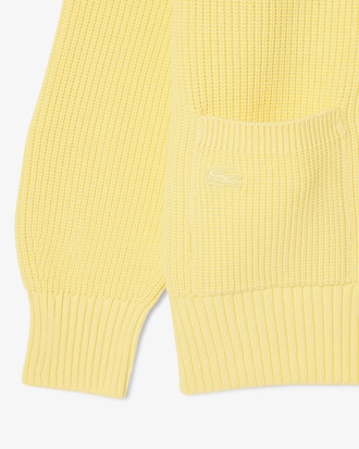 Relaxed Fit Ribbed Cotton Cardigan