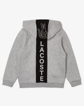 Sweatshirt zipp&eacute; &agrave; capuche Gar&ccedil;on en molleton avec marquage