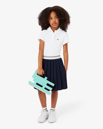 Girls' Scalloped Collar Piqu&eacute; Polo