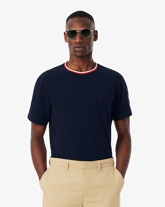 Men's Contrast Neck Pajama Top