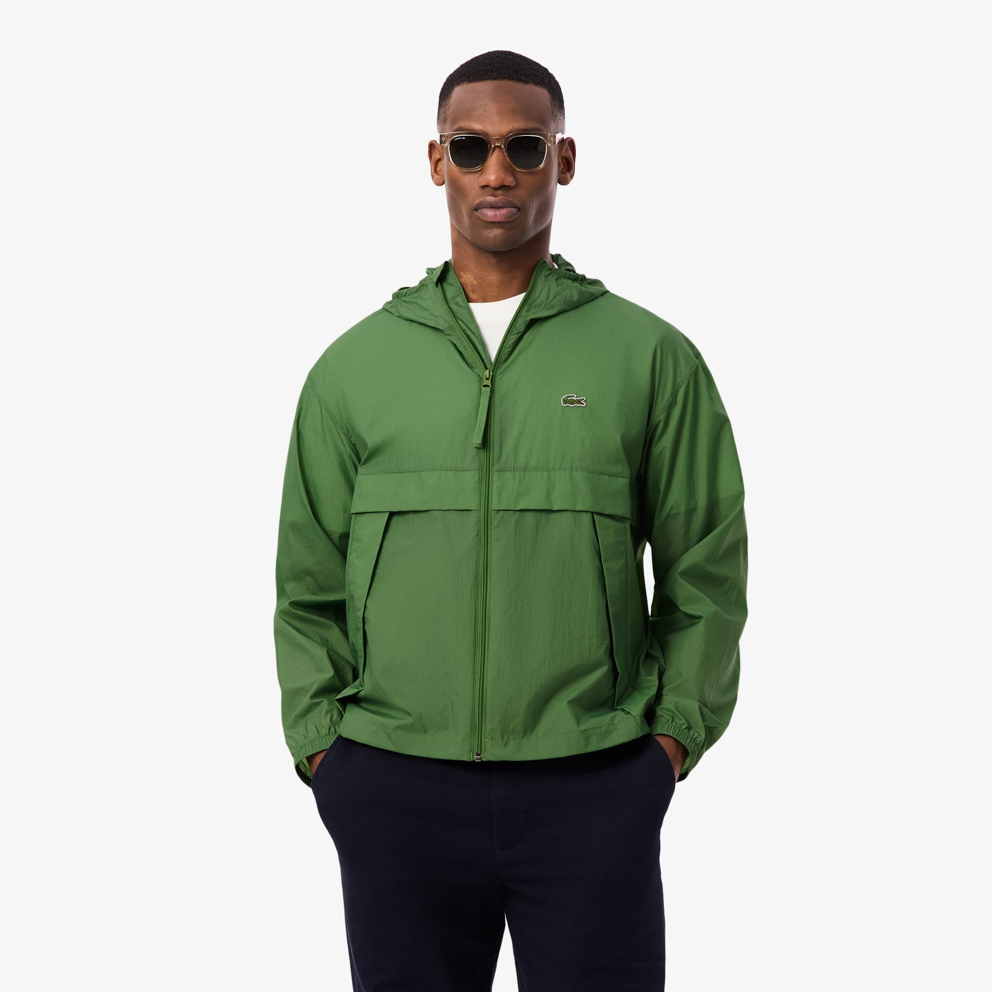 Lacoste Water-repellent Lightweight Packable Jacket - 46 - S In Green