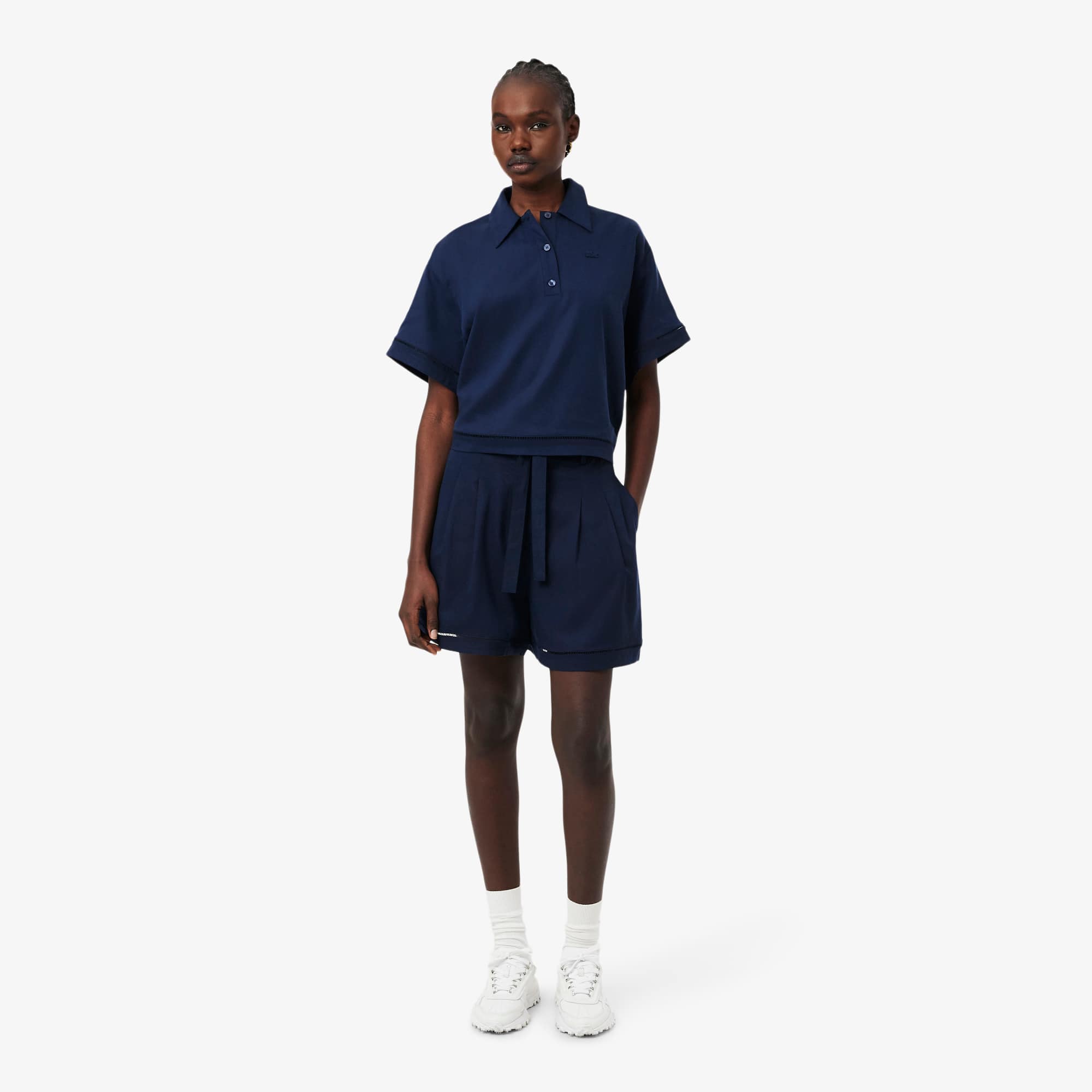 Oversized Fluid Linen Blend Bermuda Shorts - Shorts & Skirts - New