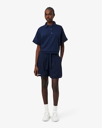 Oversized Fluid Linen Blend Bermuda Shorts