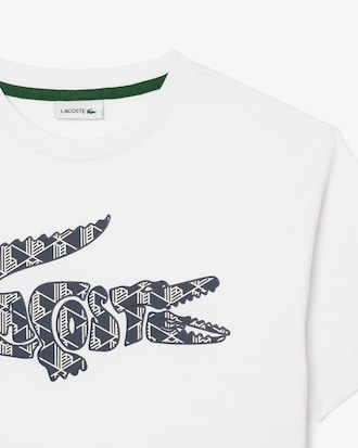 Girls' Monogram Print Cotton T-Shirt