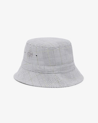 Unisex Double Face Plaid Cotton Bucket Hat