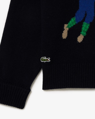 Unisex Golfer Motif Cardigan