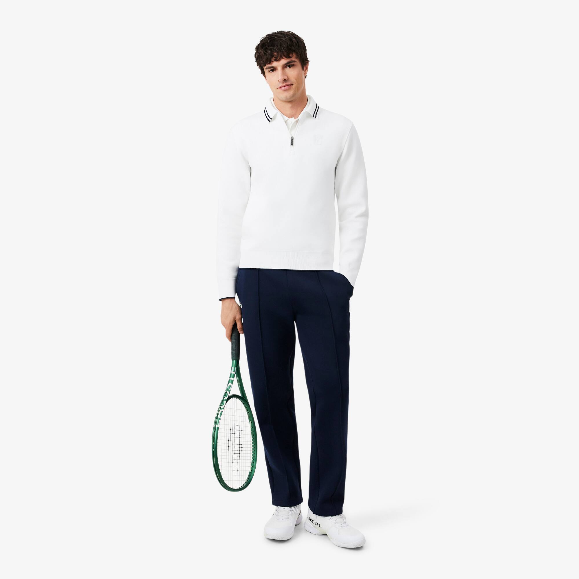 Tennis Heritage Polo Collar Zipped Sweatshirt - Sweaters