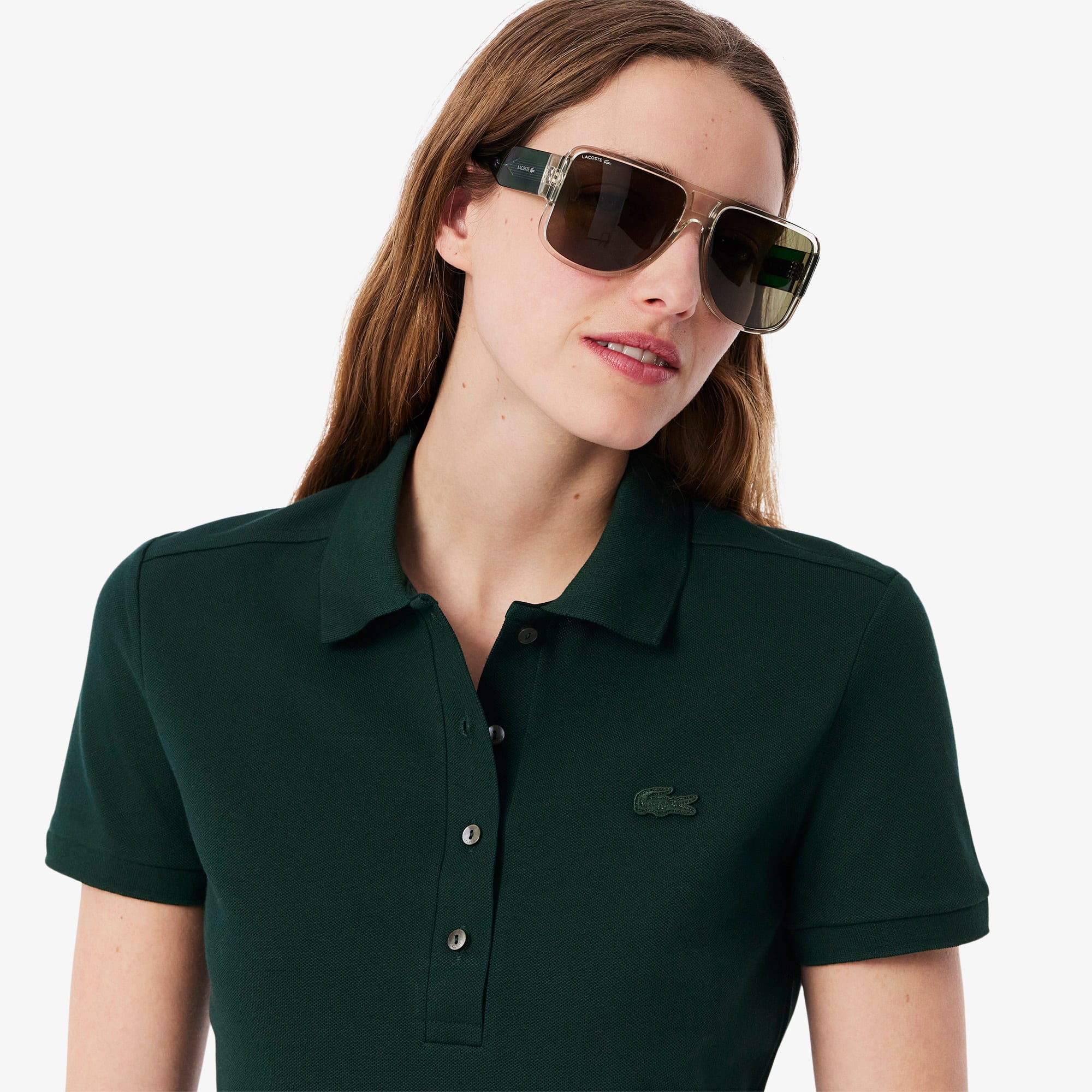 Women's L.12.D Slim Fit Stretch Mini Piqué Polo - Polo