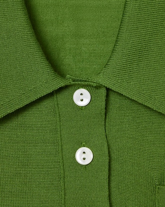 Runway Polo Collar Merino Wool Sweater