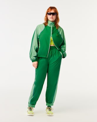 Veste oversize bicolore femme Lacoste en taffetas