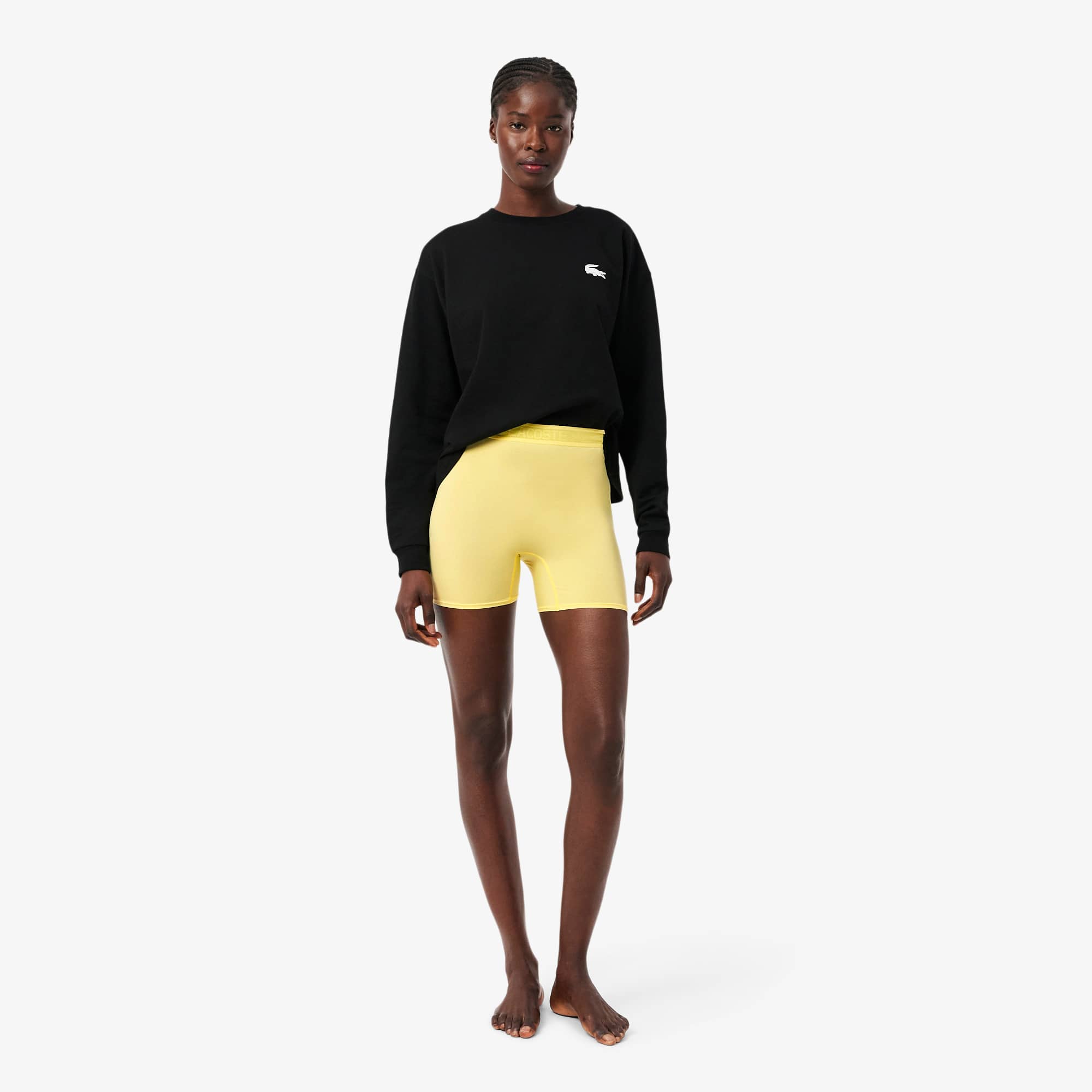 Lacoste High Waist Microfiber Cycle Shorts