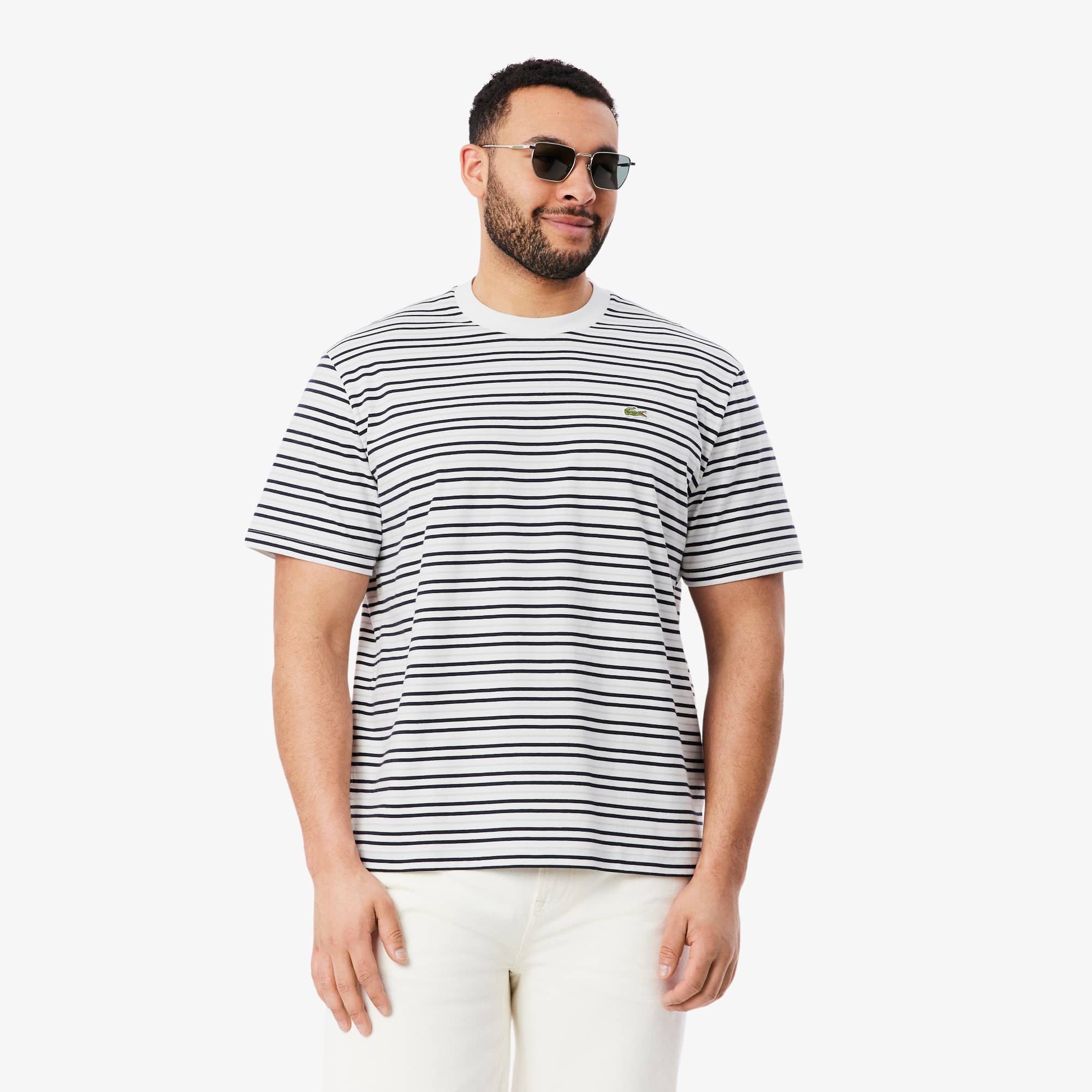 Striped Cotton T-Shirt - T-shirts - New In 2026 | Lacoste
