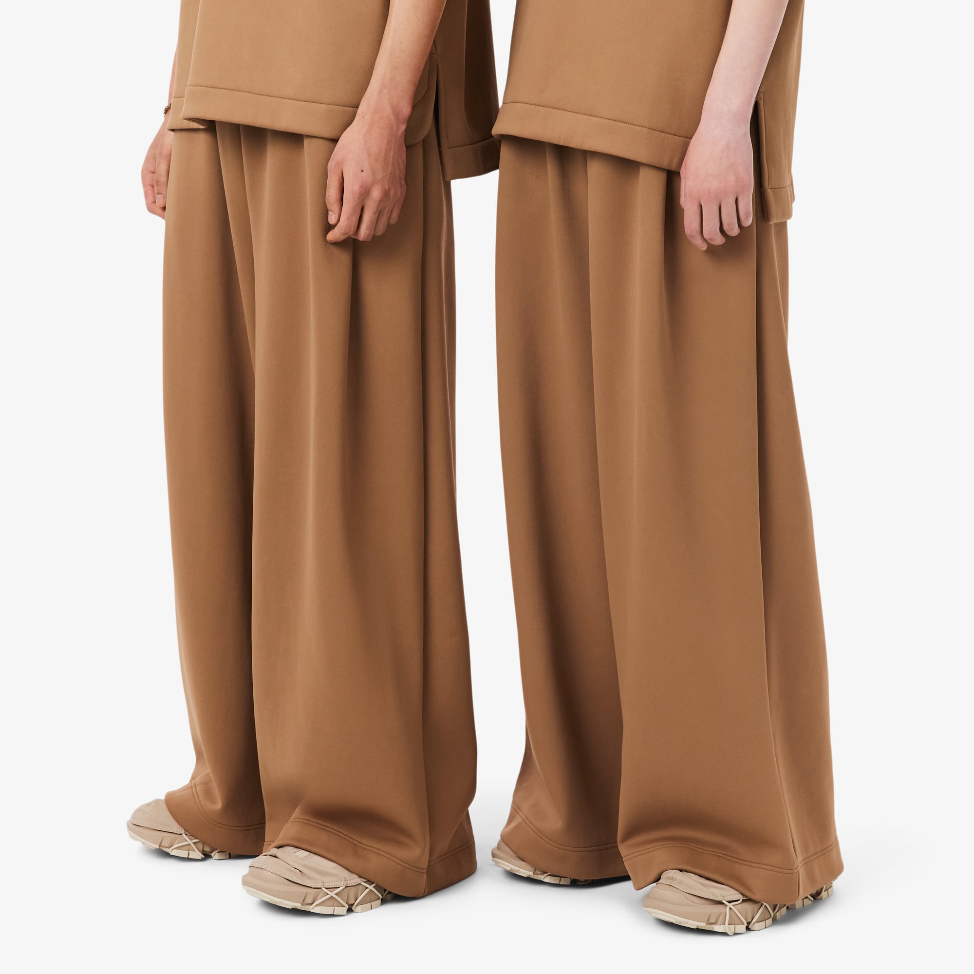 Runway Pleated Satin Joggers