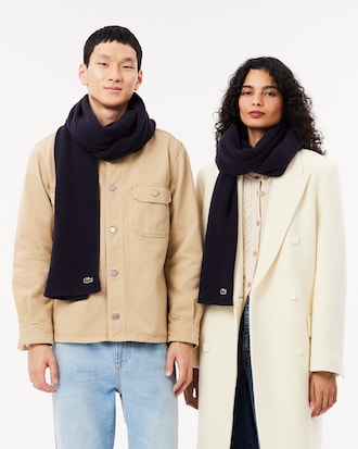 Unisex Ribbed Wool Scarf