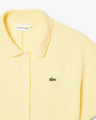 Women's Flared Mini-Piqué Polo Dress